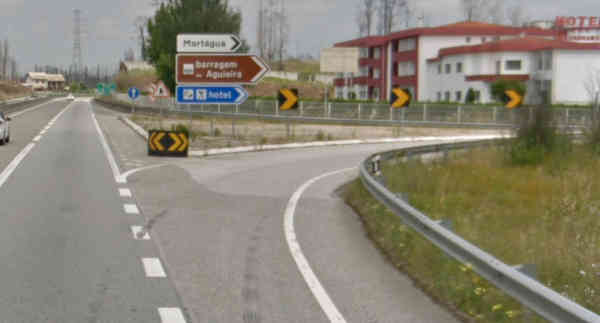 Saída Nacional 228 para Santa Comba Dão