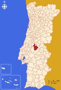 Localização do concelho de Abrantes no mapa de Portugal